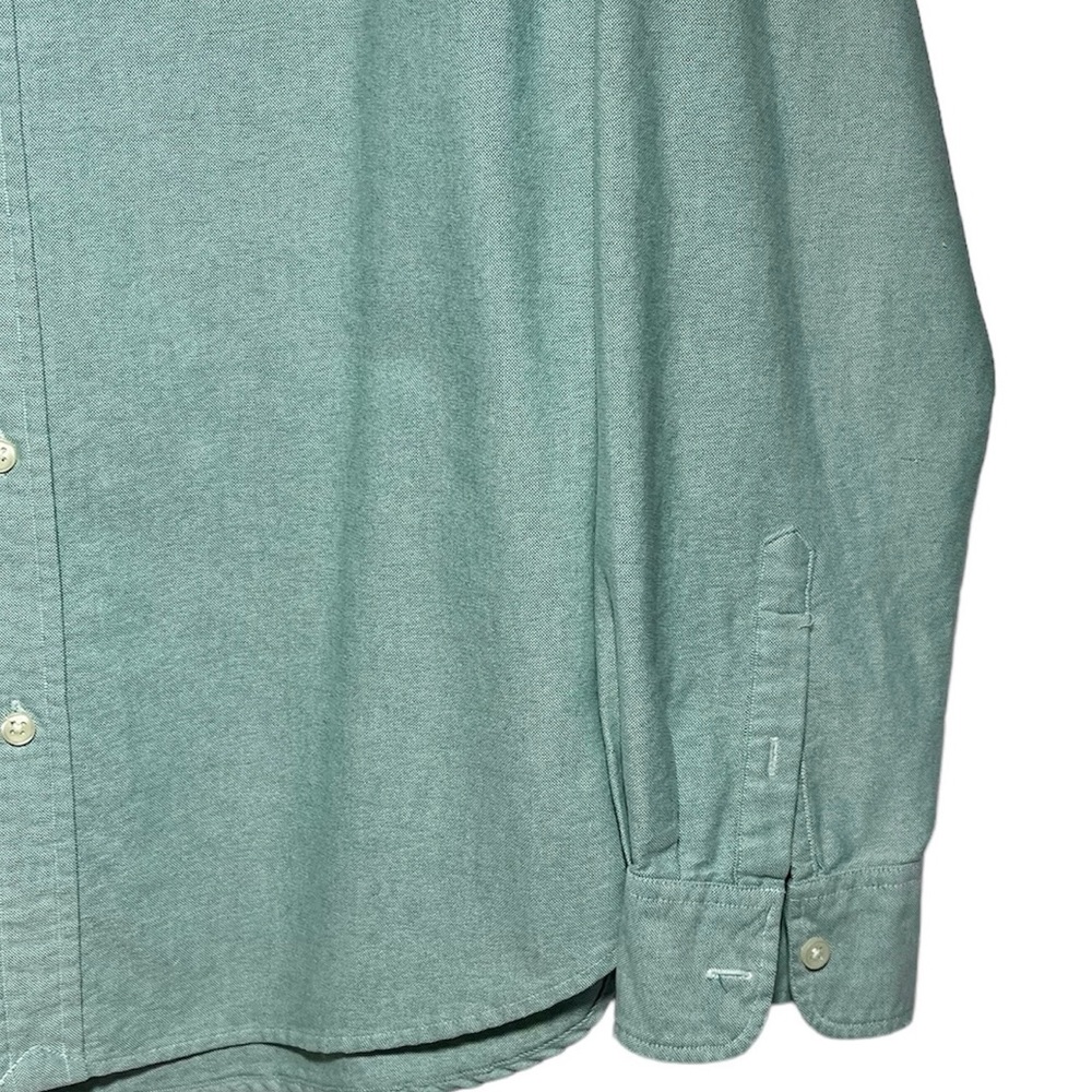 Vintage - Ralph Lauren RUGBY Green Young Long Sleeve Shirt Button Down Sz 12 (M) - Picture 3 of 7